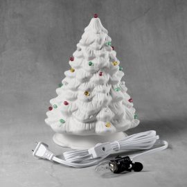 Ceramic Bisque Christmas Tree - 9 inch - Case of 4 Ceramic Bisque Christmas Tree - 9 inch - Case of 4